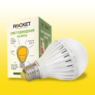 Лампа светодиодная Rocket 6W 3000K E27